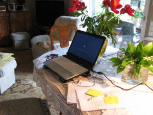 Mój stół podczas pisania